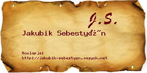 Jakubik Sebestyén névjegykártya